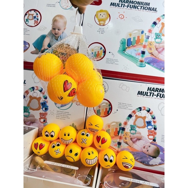 Đồ chơi bóng mềm biểu tượng cảm xúc,kêu chip chip