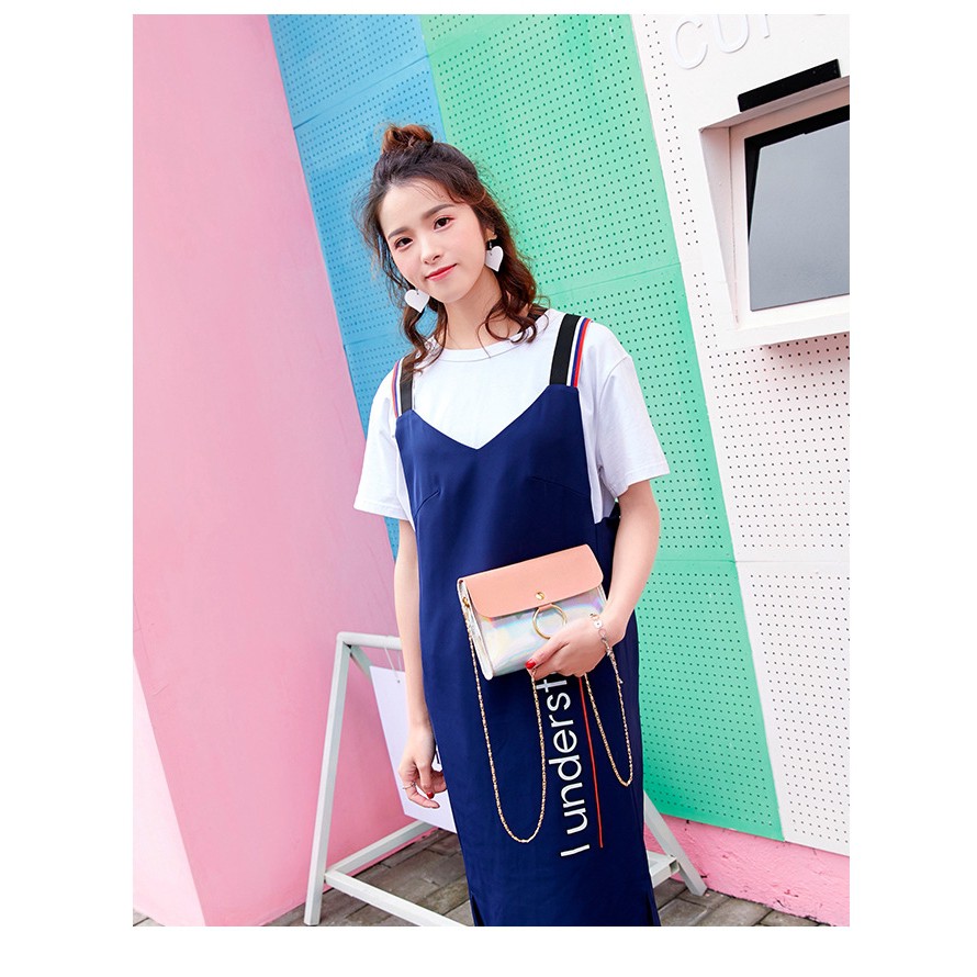 Túi đeo vai chất liệu nhựa laser