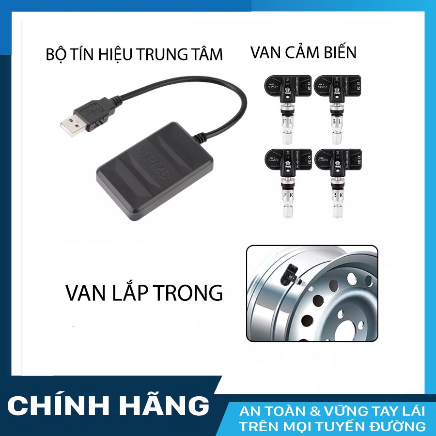 Cảm biến áp suất lốp ô tô Laika E200 cho màn hình Android