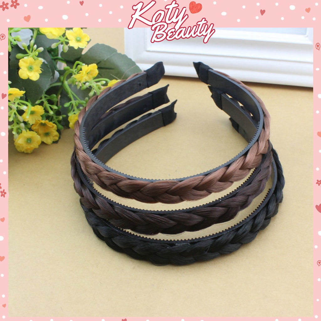 Băng đô bính tóc giả có răng cài shop Koty, Bờm tết tóc giả 2cm tơ không bóng