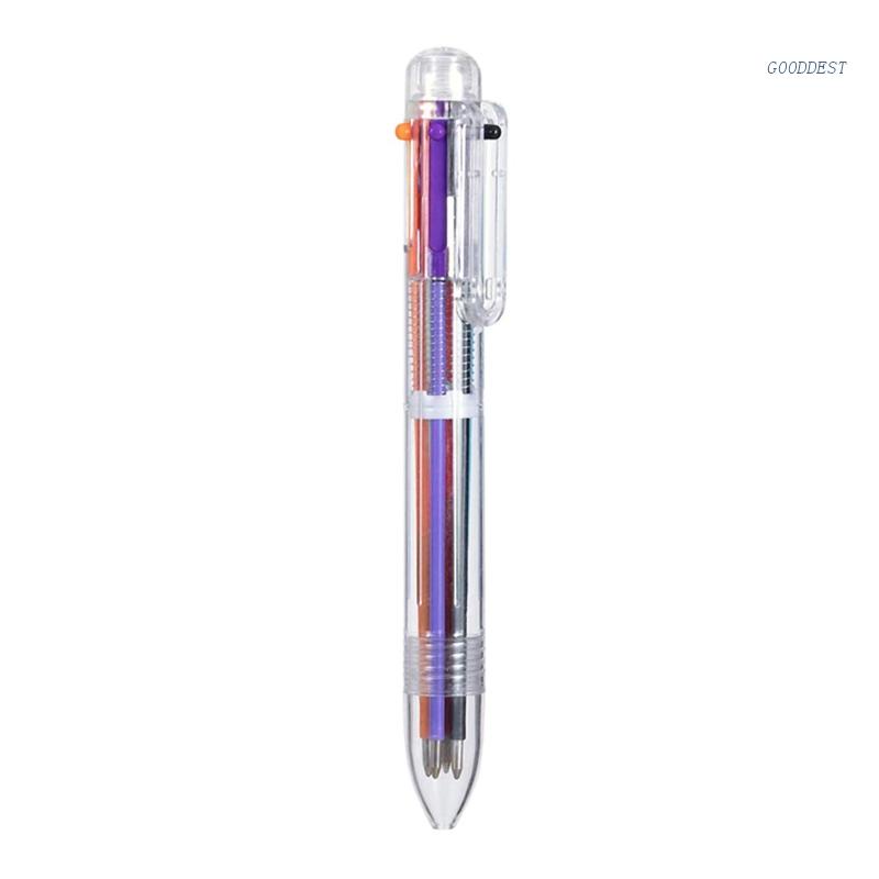 Goo Bút Bi Thiết Kế Bỏ Túi 6 Màu Trong 1 Đa Ứng Dụng