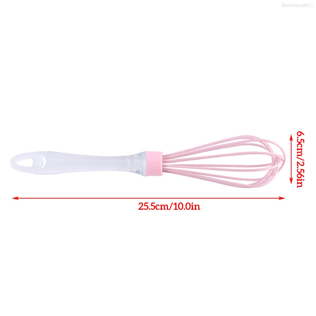 Dụng cụ đánh trứng bằng thép không gỉ tay cầm bằng silicon tiện dụng cho nhà bếp