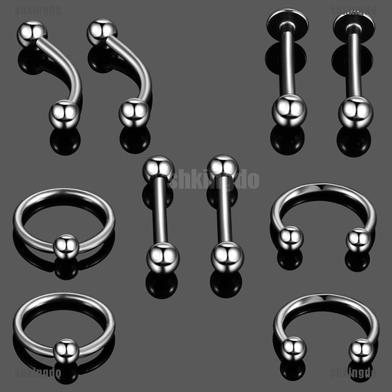 Bộ 10 khuyên xỏ cơ thể thiết kế độc đáo cá tính thời trang