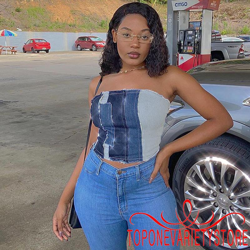 Áo Croptop Denim Không Tay Quyến Rũ Dành Cho Nữ | BigBuy360 - bigbuy360.vn