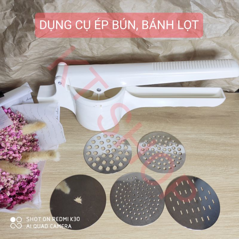 Dụng cụ Ép bánh lọt, ép bún, trái cây cầm tay