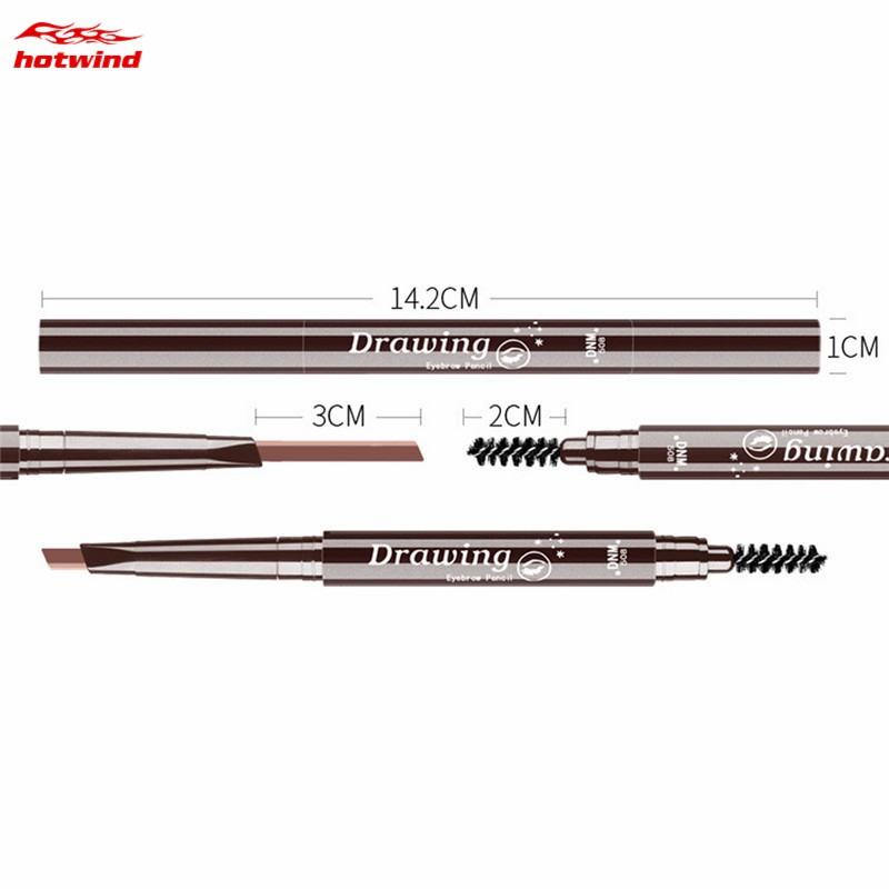 HW DNM Automatic Rotation Eyebrow Pen Long Lasting Natural Waterproof Anti-sweat Brow Makeup Tool