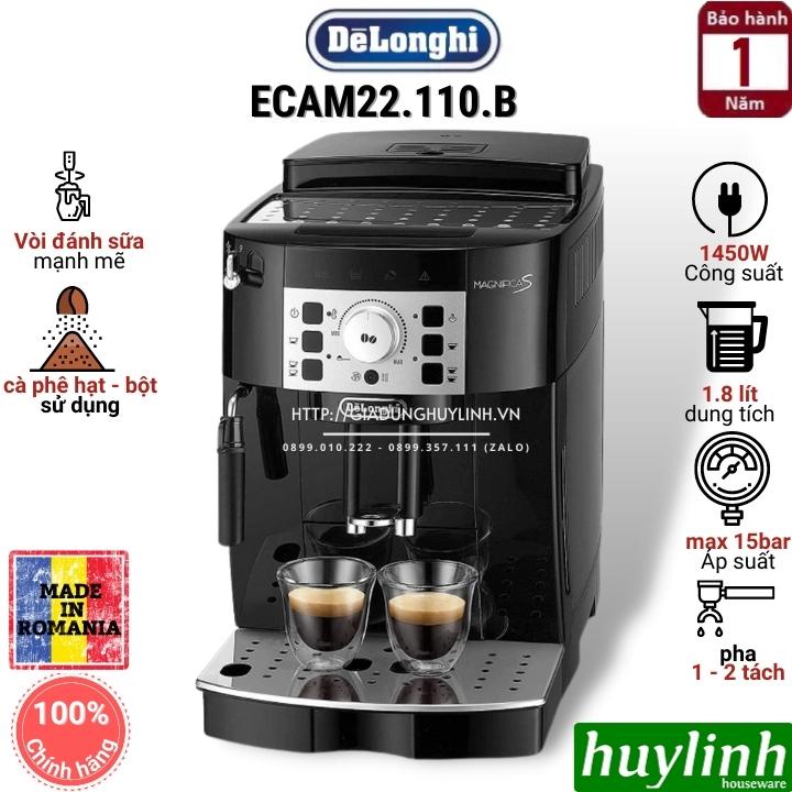 [Mã ELHAMS5 giảm 6% đơn 300K] Máy pha cà phê tự động Delonghi ECAM22.110.B - Chính hãng