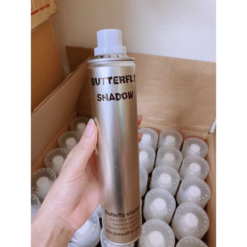 Gôm xịt tóc Butterfly Shadow 320ml 600ml Chính hãng, Gôm bạc giữ nếp tạo kiểu nam nữ