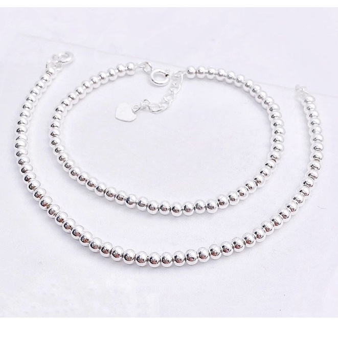 Lắc tay bi bạc thật DaLiA Jewelry vòng tay bi bạc phối charm đẹp