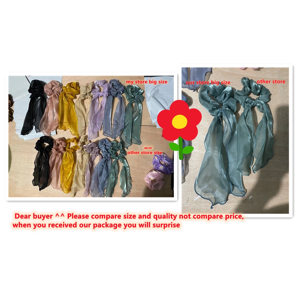 ✨Dây Buộc Tóc Đuôi Ngựa Bằng Lụa Chiffon Cỡ Lớn