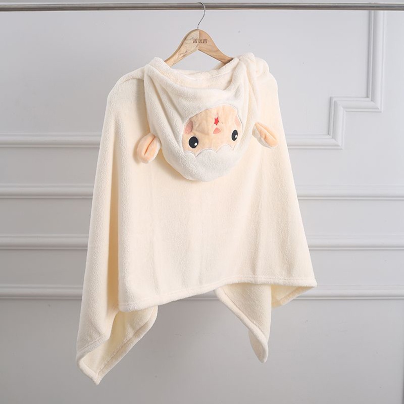 Khăn Choàng Tắm Có Mũ Trùm Siêu Mềm Giữ Ấm Cho Bé Sơ Sinh