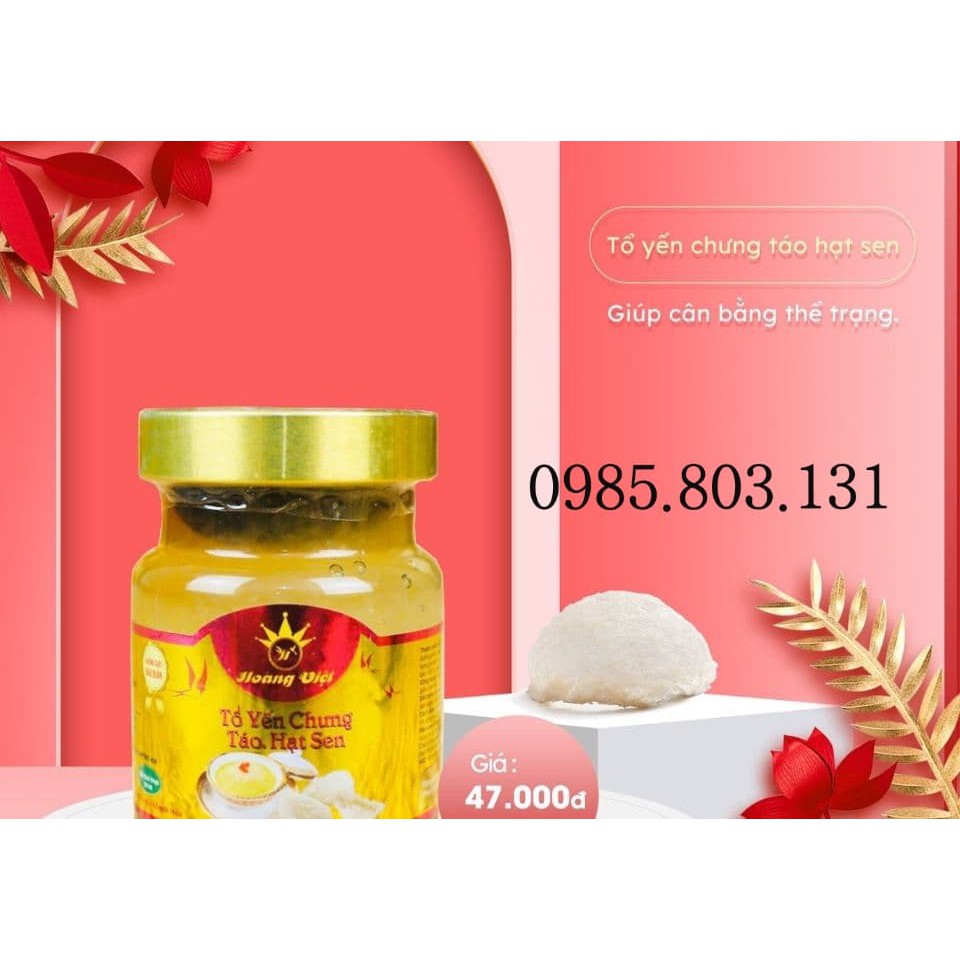 [ Mua 10 Tặng 1, giá Sỉ từ 50 hũ ] Yến chưng táo đỏ, hạt sen Hoàng Việt 70ml