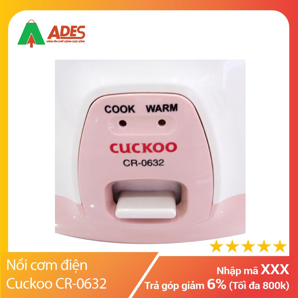 [Mã 154ELSALE2 giảm 7% đơn 300K] Nồi cơm điện Cuckoo CR-0632 - Chính hãng - Bảo hành 2 năm - NEW 2021 - PINK siêu XINH