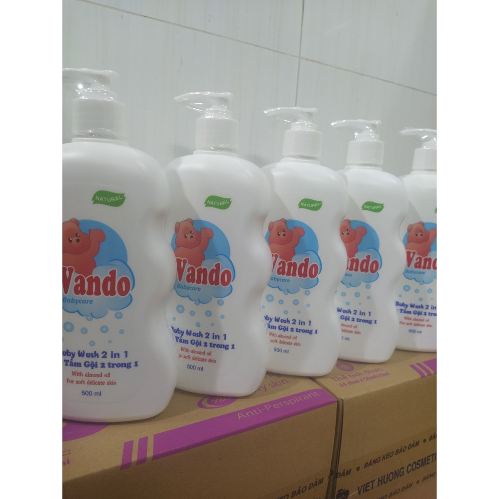 Tắm Gội trẻ em 2 trong 1 Wando 500ml