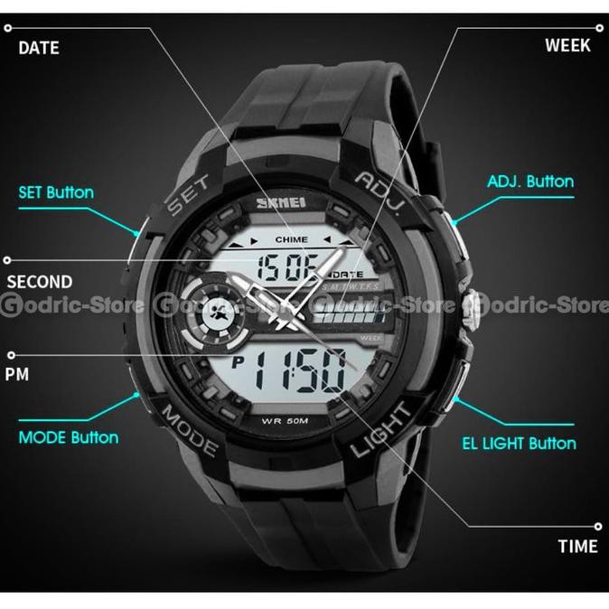 Đồng Hồ Đeo Tay Skmei Ad1202 Cho Nam, Chạy Bằng Pin, Có Đèn Led, Casio G-shock 1202