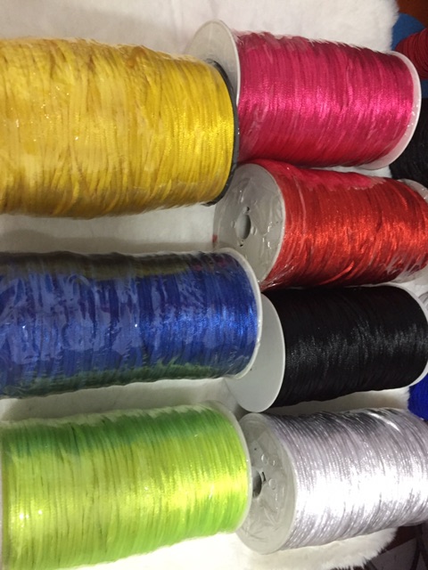 Cuộn dây dù đỏ chất dù bóng size 2.5mm size to