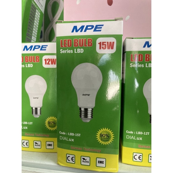 MPE - Đèn Led bulb búp công suất 3w 5w 7w 9w 12w 15w ánh sáng trắng - vàng