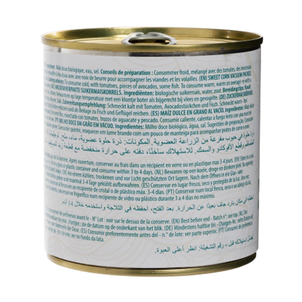 Bắp Ngô Ngọt Hữu Cơ Luce 340g - Organic weet Corn Vacuum Packed Luce 340g