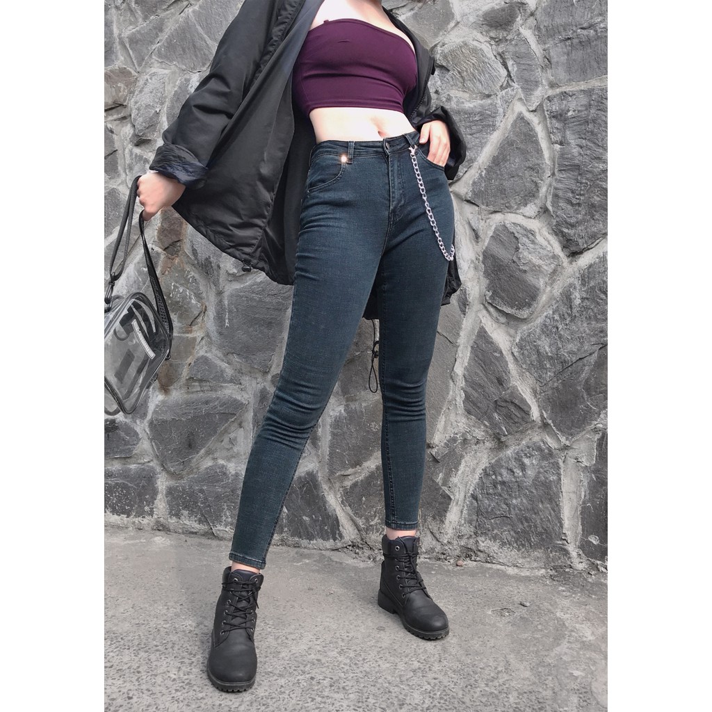 quần jeans skinny xám