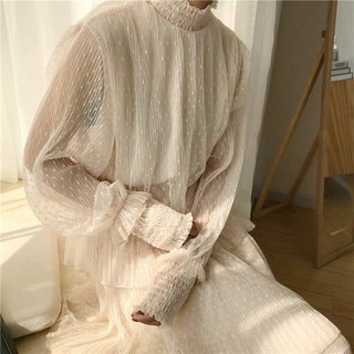 Đầm Ulzzang chấm bi - Hàng có sẳn