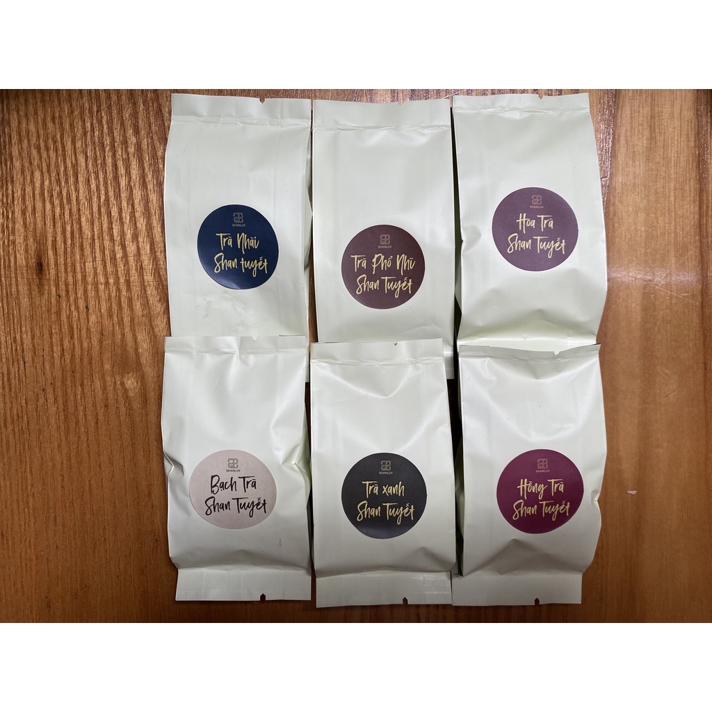 Trà Shan Tuyết Cổ Thụ Cây 300 Tuổi Hà Giang 10 loại SHANLUV Thơm Mật Hậu Ngọt, Bền Nước 8gr | BigBuy360 - bigbuy360.vn