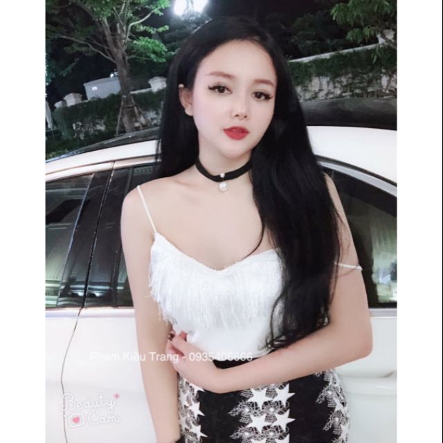 [ Mã WASTAPR giảm 10K đơn 50K] [ SIÊU PHẨM BÁN HOÀI KO NGỪNG HOT Áo hai dây voan cổ tim phối ren tua rua hot 2020