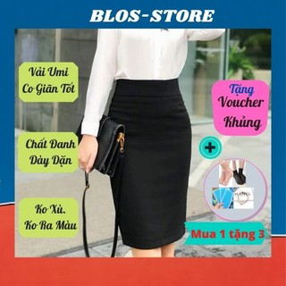 Chân Váy Nữ 🍀FRRESHIP🍀Chân Váy Dài Chữ A Chất Umi Co Giãn Tốt CVBCN01