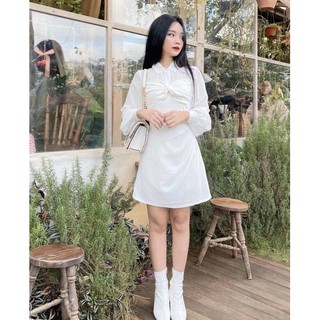 ĐẦM TRẮNG CỔ SƠ MI