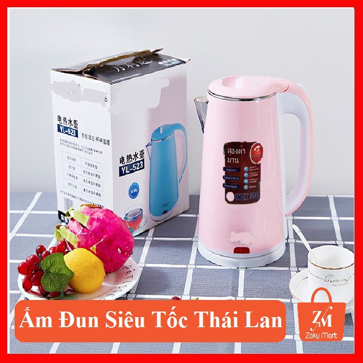 [Ảnh Thật+Video][Loại 1] ẤM SIÊU TỐC 2 LỚP JIPLAI THAILAND TL-304 DUNG TÍCH 2.5L