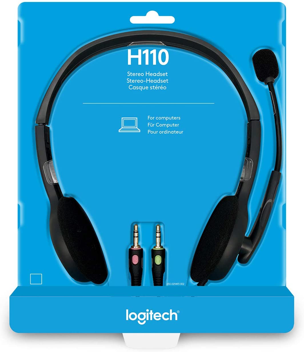 Tai Nghe Logitech H110 Có Dây Âm Thanh Sống Động Jack Cắm 3.5mm