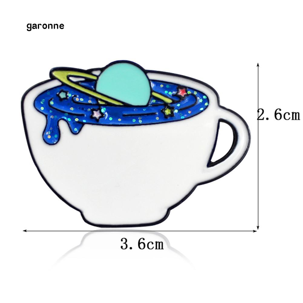 Ghim cài áo kiểu dáng hành tinh/ly nước độc đáo cho nữ