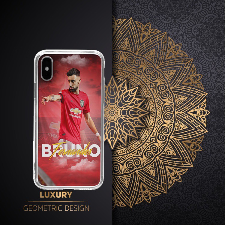 Ốp Lưng cậu thủ Bruno  ốp đt Bruno fernandes nền đỏ manchester từ Iphone 5 đến iphone 12 promax FOO20210039