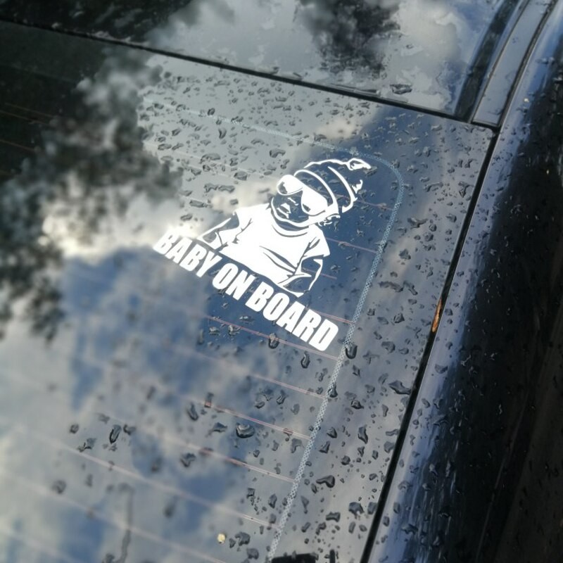 Tem trang trí xe tải Baby in car decal -kt:20x20cm Tem Dán oto Sticker