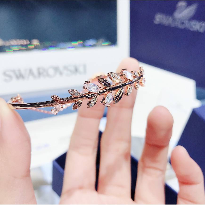 Swarovski 18 năm hòa bình mới vòng tay vàng lá ô liu 5410411