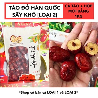 1KG TÁO ĐỎ [LOẠI 2] HÀN QUỐC  SẤY KHÔ