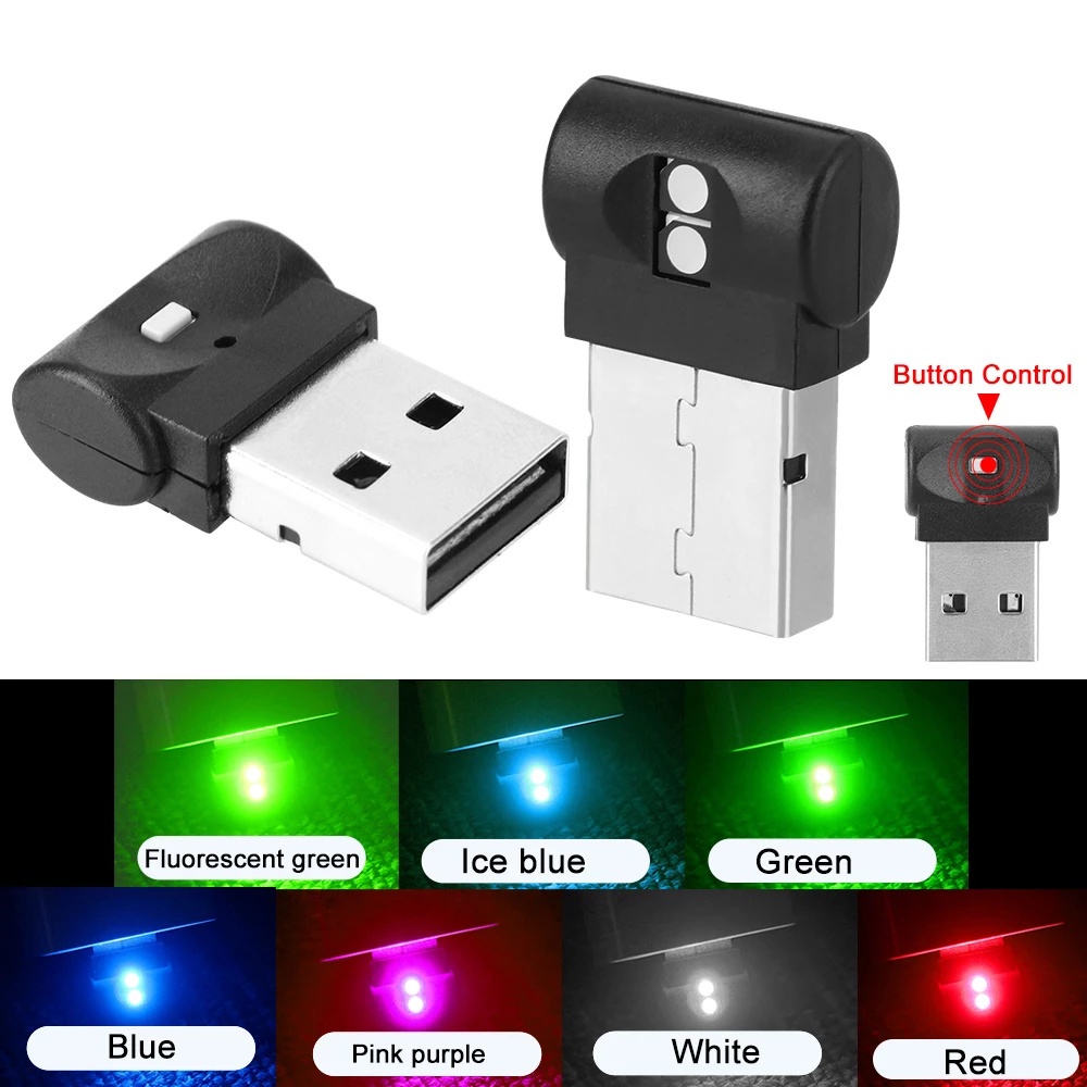 Đèn LED USB Mini 7 Màu Sắc Neon Thông Dụng Cho Xe Hơi