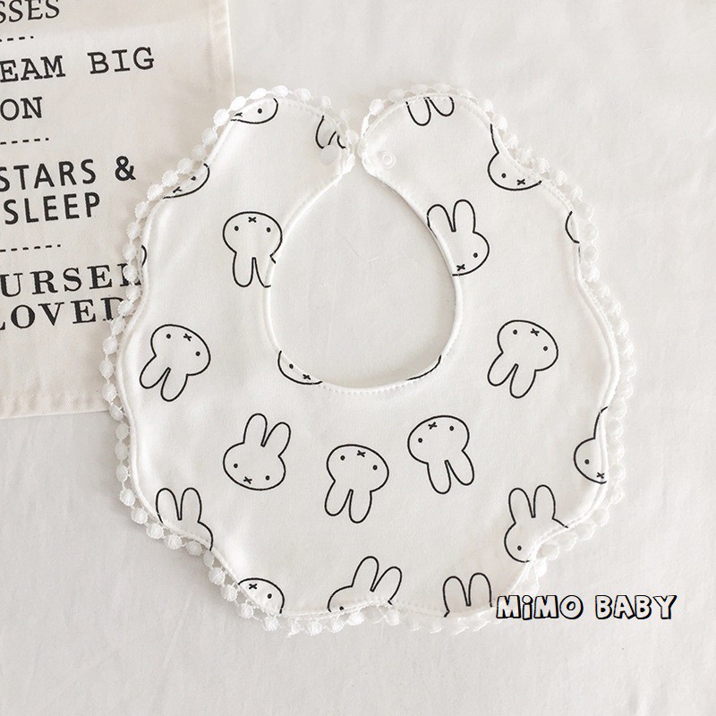 Yếm cổ hoa style hàn quốc mẫu viền sóng Mimo Baby YC04 cho bé