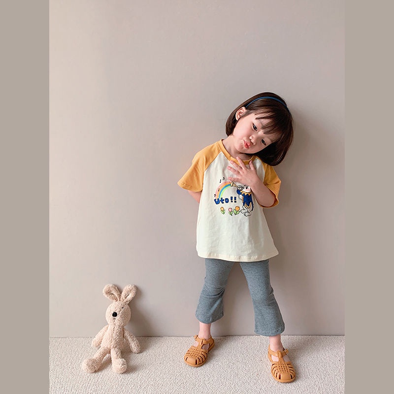 [Babycat] Hàng Có Sẵn Quần Ống Loe Mỏng Vừa Vặn Phong Cách Nhật Bản Hàn Quốc Nhật Bản / Hàn Quốc Thời Trang Mùa Hè 2022 Mới Cho Bé Gái