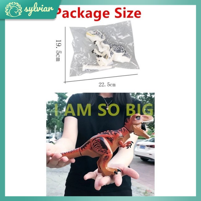 Mô Hình Đồ Chơi Lego Khủng Long T-rex Màu Xanh Lá 24-28cm