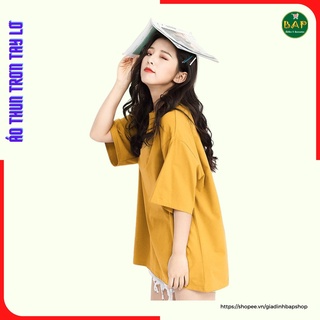 Áo thun nam nữ tay lỡ form rộng unisex vải dày mịn - ca03