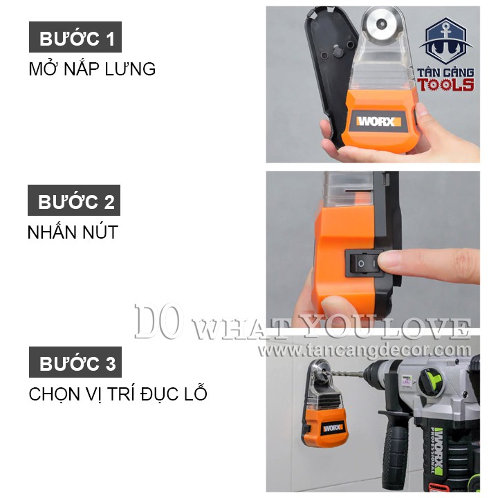 Hộp Thu Bụi Khoan Tường Worx WA1601