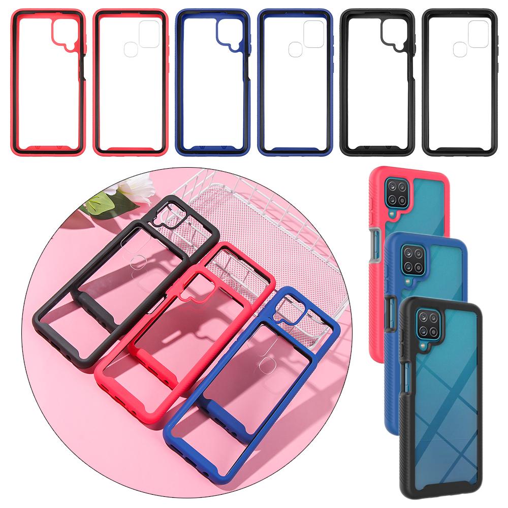 MYRONGVN Ốp Điện Thoại TPU Chống Sốc Chống Rơi Tích Hợp Bảo Vệ Màn Hình Cho Samsung Galaxy A21s A12