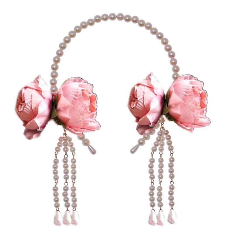 Cài Tóc Đính Hạt Ngọc Trai Nhân Tạo Phối Hoa Tua Rua Thanh Lịch Làm Đạo Cụ Chụp Ảnh Cho Nữ