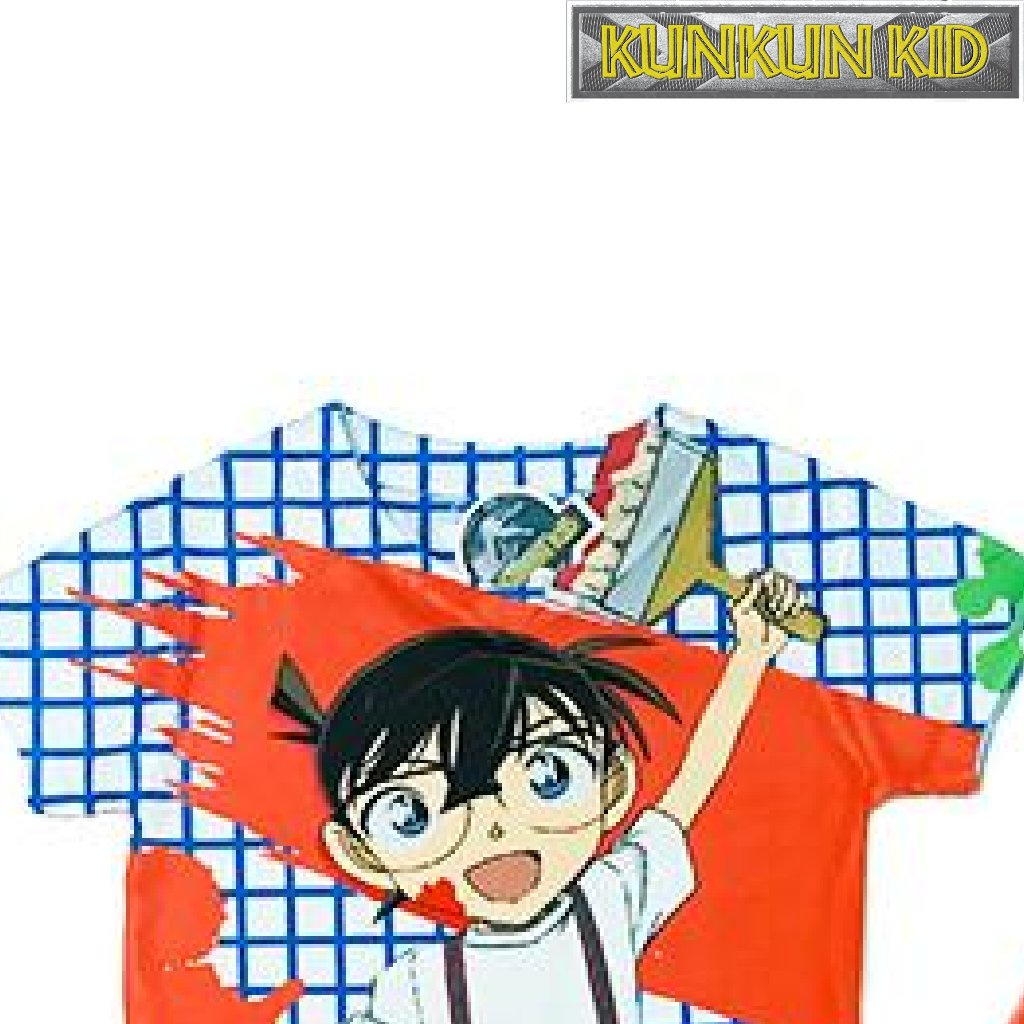 Set quần áo bé trai thun lạnh in 3d hình thám tử lừng danh conan Kunkun Kid TP117 size đại từ 10-60kg