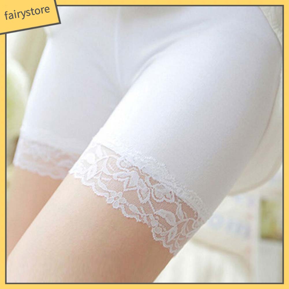 Quần bảo hộ ngắn phối ren để mặc đầm thời trang dành cho nữ