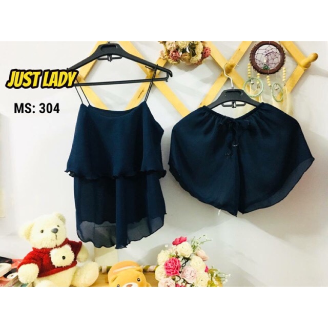 Đồ ngủ, mặc nhà Voan hai dây hai tầng hai lớp | BigBuy360 - bigbuy360.vn