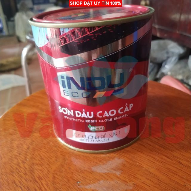 Sơn dầu cao cấp Indu - Eco hộp 750ml , màu nâu dùng cho gỗ và kim loại không bị rỉ sét - Hàng chính hãng