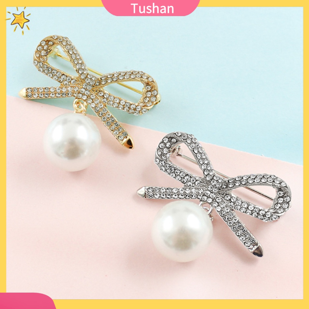 Trâm Cài Áo Hình Nơ Có Đính Đá Cho Nữ