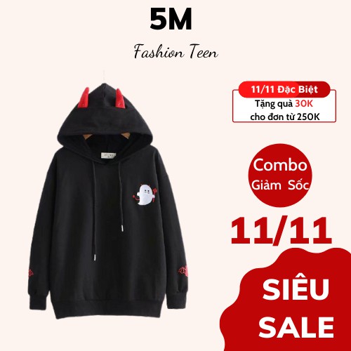 Áo Hoodie Nỉ Form Rộng Quỷ Dơi Dành Cho Người Dưới 60 Cân KN19, Áo Khoác Hoodie Unisex