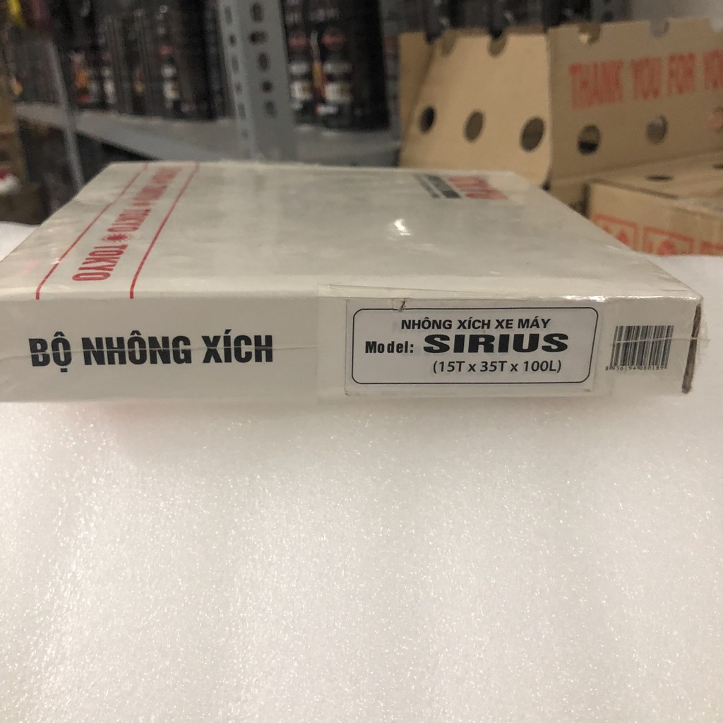 NHÔNG SÊN DĨA TOKYO CHO XE SIRIUS - BỘ NHÔNG XÍCH CÔNG NGHỆ NHÂT BẢN ĐỘ BỀN CAO